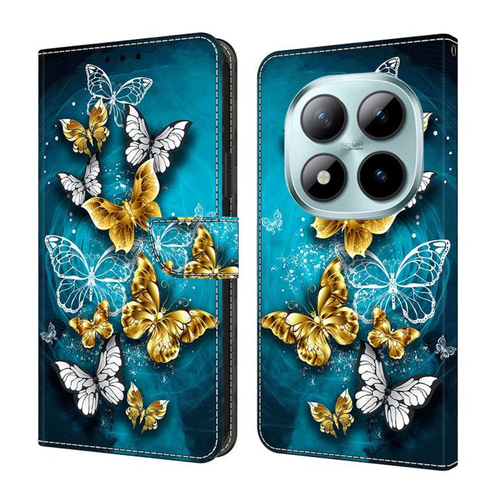 Funda para teléfono de cuero vegano pintado con efecto cristal, For Redmi Note 15 5G / 4G Global 164mm, For Redmi Note 15 Pro 5G Global 163.6mm, For Redmi 15C 5G / 4G EU 173mm, For Redmi 15 5G Global / 4G SEA 169.5mm