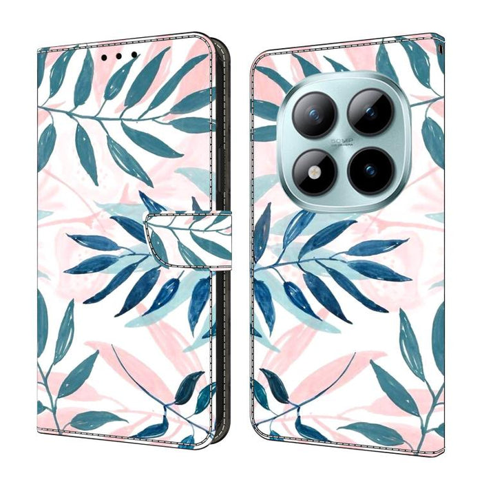 Funda para teléfono de cuero vegano pintado con efecto cristal, For Redmi Note 15 5G / 4G Global 164mm, For Redmi Note 15 Pro 5G Global 163.6mm, For Redmi 15C 5G / 4G EU 173mm, For Redmi 15 5G Global / 4G SEA 169.5mm