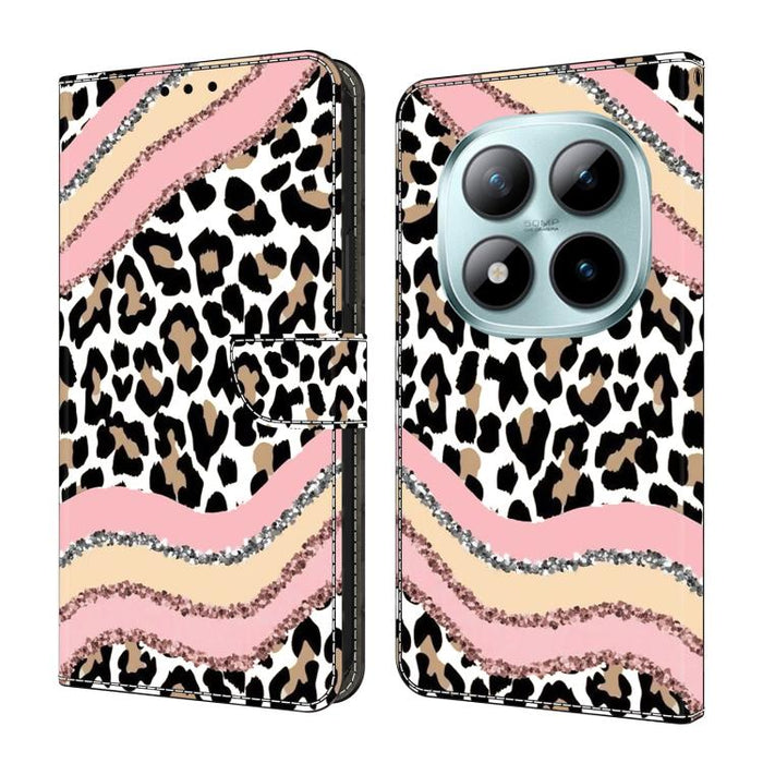 Funda para teléfono de cuero vegano pintado con efecto cristal, For Redmi Note 15 5G / 4G Global 164mm, For Redmi Note 15 Pro 5G Global 163.6mm, For Redmi 15C 5G / 4G EU 173mm, For Redmi 15 5G Global / 4G SEA 169.5mm
