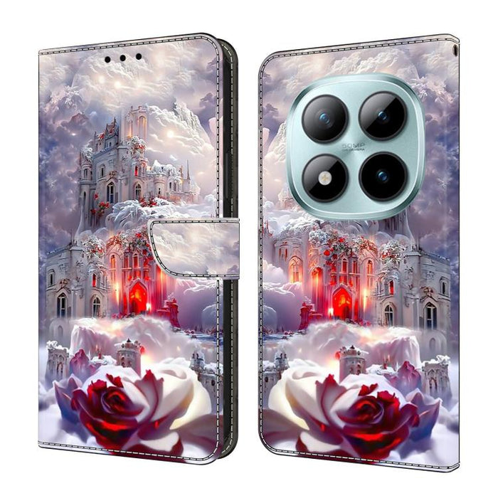 Funda para teléfono de cuero vegano pintado con efecto cristal, For Redmi Note 15 5G / 4G Global 164mm, For Redmi Note 15 Pro 5G Global 163.6mm, For Redmi 15C 5G / 4G EU 173mm, For Redmi 15 5G Global / 4G SEA 169.5mm