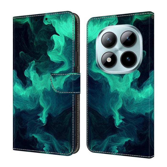 Funda para teléfono de cuero vegano pintado con efecto cristal, For Redmi Note 15 5G / 4G Global 164mm, For Redmi Note 15 Pro 5G Global 163.6mm, For Redmi 15C 5G / 4G EU 173mm, For Redmi 15 5G Global / 4G SEA 169.5mm
