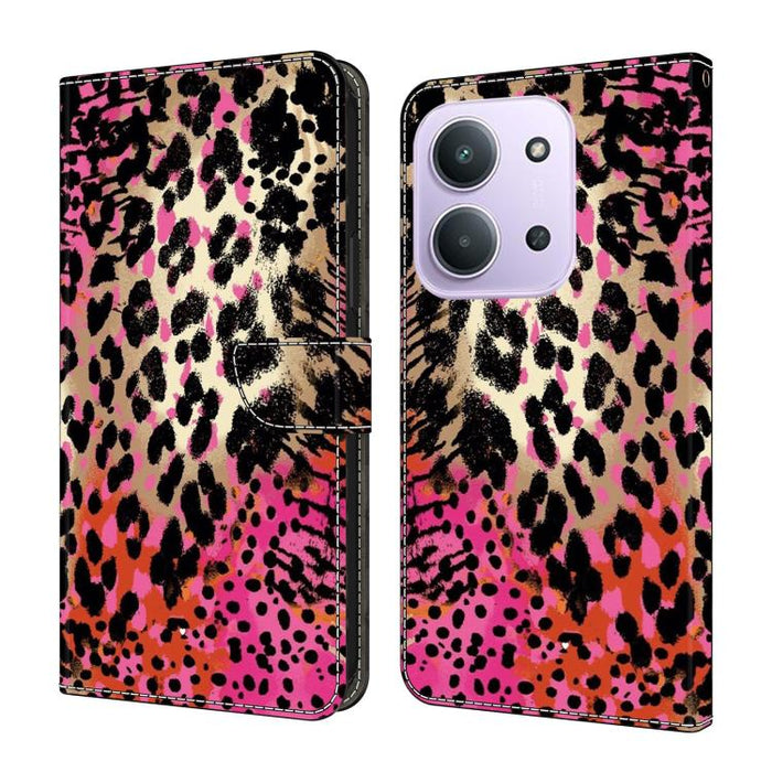 Funda para teléfono de cuero vegano pintado con efecto cristal, For Redmi Note 15 5G / 4G Global 164mm, For Redmi Note 15 Pro 5G Global 163.6mm, For Redmi 15C 5G / 4G EU 173mm, For Redmi 15 5G Global / 4G SEA 169.5mm
