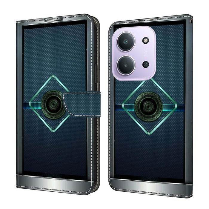 Funda para teléfono de cuero vegano pintado con efecto cristal, For Redmi Note 15 5G / 4G Global 164mm, For Redmi Note 15 Pro 5G Global 163.6mm, For Redmi 15C 5G / 4G EU 173mm, For Redmi 15 5G Global / 4G SEA 169.5mm