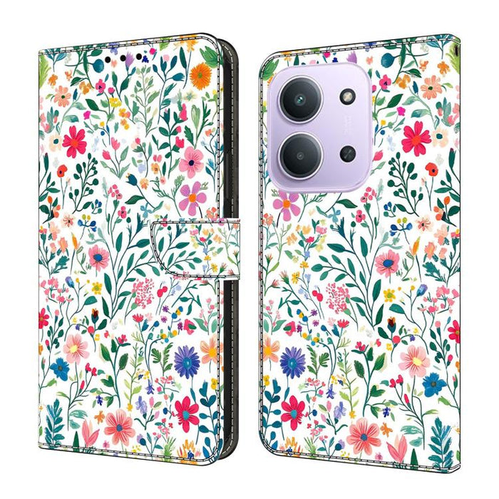 Funda para teléfono de cuero vegano pintado con efecto cristal, For Redmi Note 15 5G / 4G Global 164mm, For Redmi Note 15 Pro 5G Global 163.6mm, For Redmi 15C 5G / 4G EU 173mm, For Redmi 15 5G Global / 4G SEA 169.5mm