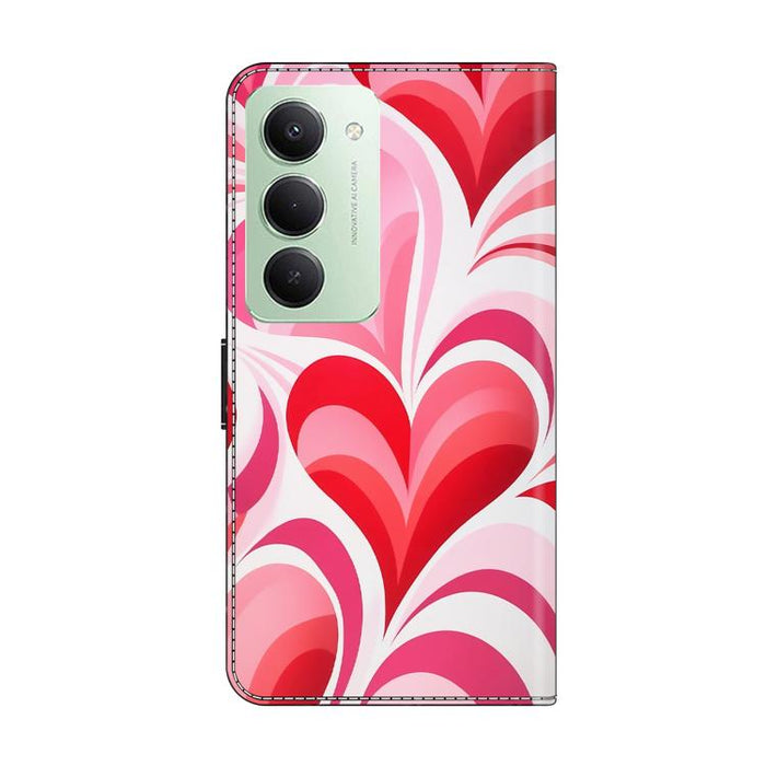 Funda para teléfono de cuero vegano pintado con efecto cristal, For Redmi 15 5G / 4G EU 171mm, For Redmi 15C 5G / 4G Global 171mm, For Redmi Note 14 4G 164.84mm, For Redmi Note 14 Pro+ 5G / Poco X7 5G