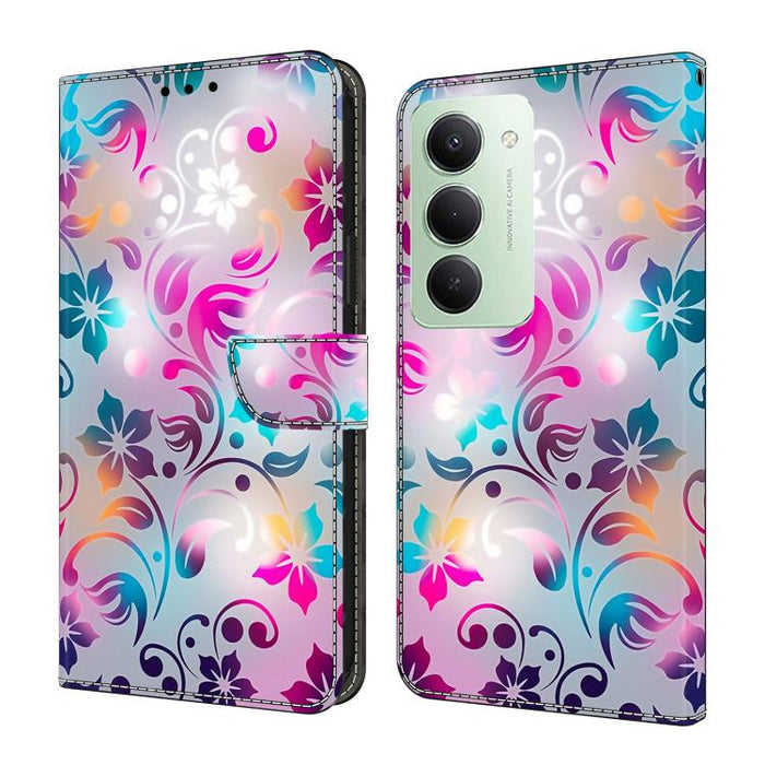 Funda para teléfono de cuero vegano pintado con efecto cristal, For Redmi Note 15 5G / 4G Global 164mm, For Redmi Note 15 Pro 5G Global 163.6mm, For Redmi 15C 5G / 4G EU 173mm, For Redmi 15 5G Global / 4G SEA 169.5mm