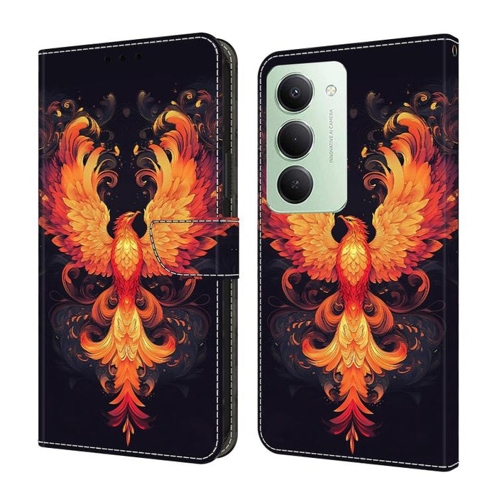 Funda para teléfono de cuero vegano pintado con efecto cristal, For Redmi Note 15 5G / 4G Global 164mm, For Redmi Note 15 Pro 5G Global 163.6mm, For Redmi 15C 5G / 4G EU 173mm, For Redmi 15 5G Global / 4G SEA 169.5mm