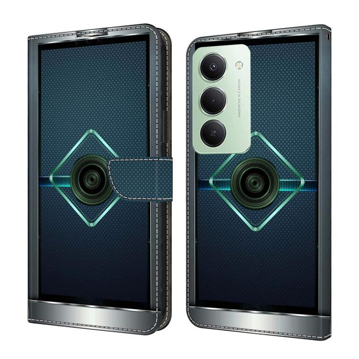 Funda para teléfono de cuero vegano pintado con efecto cristal, For Redmi Note 15 5G / 4G Global 164mm, For Redmi Note 15 Pro 5G Global 163.6mm, For Redmi 15C 5G / 4G EU 173mm, For Redmi 15 5G Global / 4G SEA 169.5mm