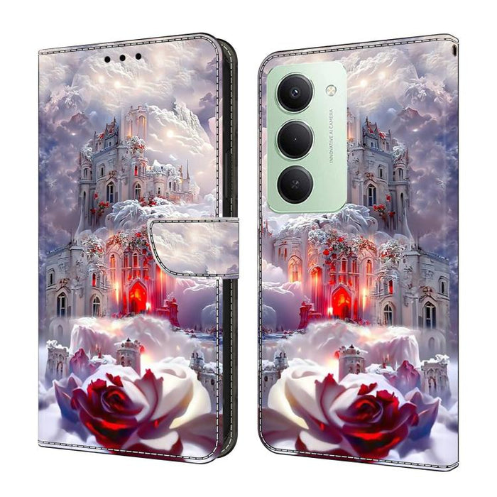 Funda para teléfono de cuero vegano pintado con efecto cristal, For Redmi Note 15 5G / 4G Global 164mm, For Redmi Note 15 Pro 5G Global 163.6mm, For Redmi 15C 5G / 4G EU 173mm, For Redmi 15 5G Global / 4G SEA 169.5mm