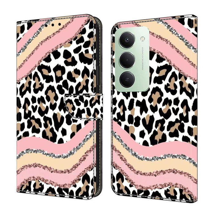 Funda para teléfono de cuero vegano pintado con efecto cristal, For Redmi 15 5G / 4G EU 171mm, For Redmi 15C 5G / 4G Global 171mm, For Redmi Note 14 4G 164.84mm, For Redmi Note 14 Pro+ 5G / Poco X7 5G
