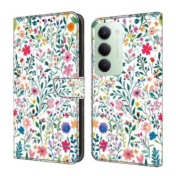 Funda para teléfono de cuero vegano pintado con efecto cristal, For Redmi 15 5G / 4G EU 171mm, For Redmi 15C 5G / 4G Global 171mm, For Redmi Note 14 4G 164.84mm, For Redmi Note 14 Pro+ 5G / Poco X7 5G