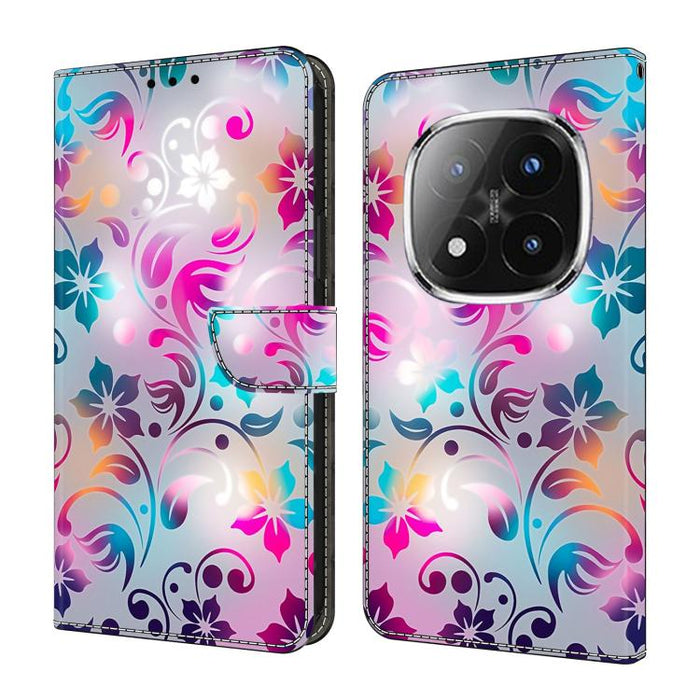 Funda para teléfono de cuero vegano pintado con efecto cristal, For Redmi Note 14 Pro 4G, For Redmi Note 14 4G 163.25mm, For Redmi Note 14 5G, For Redmi Note 14 Pro 5G