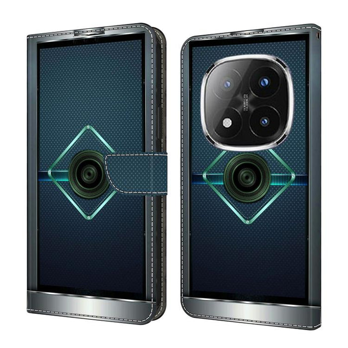 Funda para teléfono de cuero vegano pintado con efecto cristal, For Redmi Note 14 Pro 4G, For Redmi Note 14 4G 163.25mm, For Redmi Note 14 5G, For Redmi Note 14 Pro 5G
