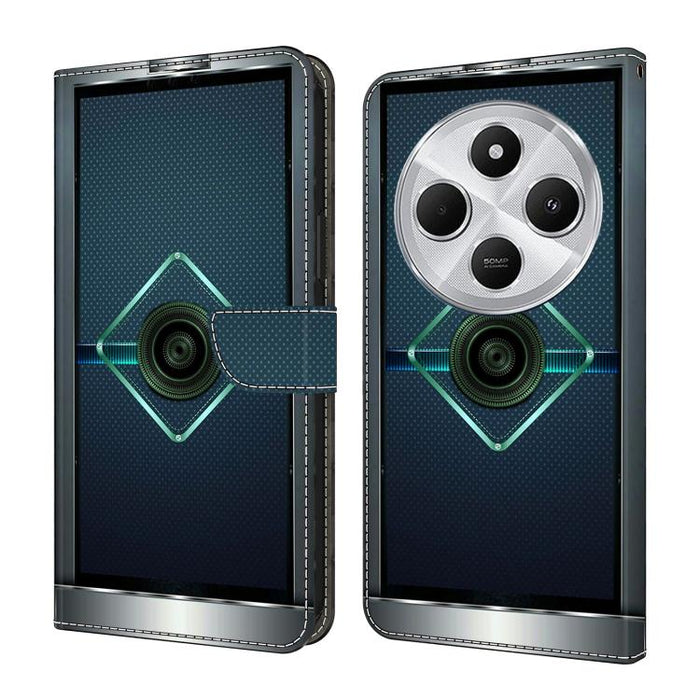 Funda para teléfono de cuero vegano pintado con efecto cristal, For Redmi Note 14 Pro 5G, For Redmi 14C 4G, For Redmi 13C 4G / 5G, For Redmi K70E / Poco X6 Pro