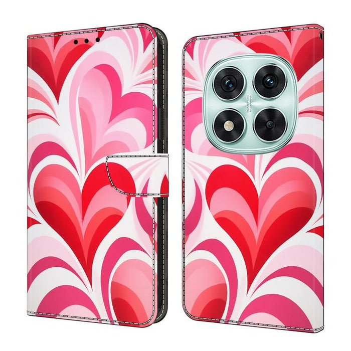 Funda para teléfono de cuero vegano pintado con efecto cristal, For Redmi Note 14 Pro 4G, For Redmi Note 14 4G 163.25mm, For Redmi Note 14 5G, For Redmi Note 14 Pro 5G