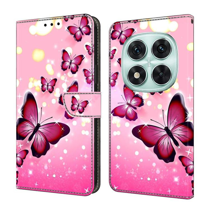 Funda para teléfono de cuero vegano pintado con efecto cristal, For Redmi Note 14 Pro 4G, For Redmi Note 14 4G 163.25mm, For Redmi Note 14 5G, For Redmi Note 14 Pro 5G