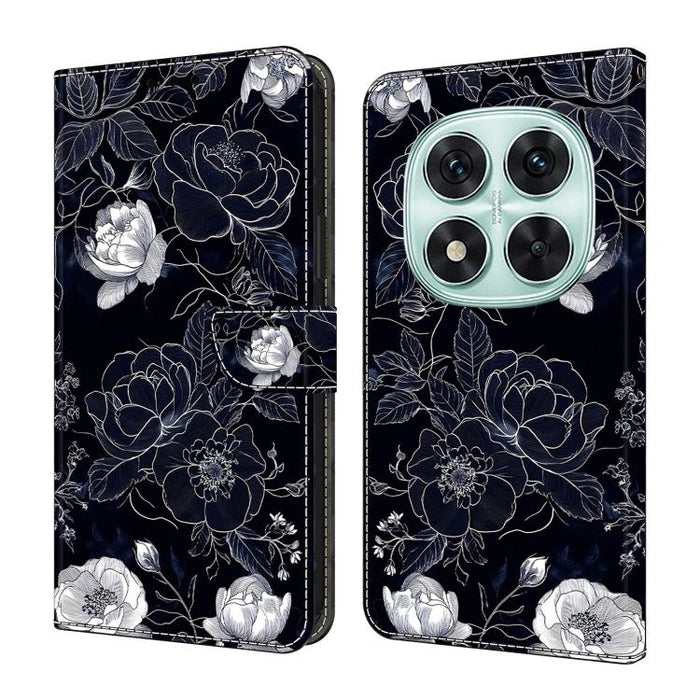 Funda para teléfono de cuero vegano pintado con efecto cristal, For Redmi Note 14 Pro 4G, For Redmi Note 14 4G 163.25mm, For Redmi Note 14 5G, For Redmi Note 14 Pro 5G