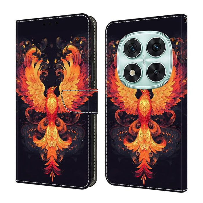 Funda para teléfono de cuero vegano pintado con efecto cristal, For Redmi Note 14 Pro 4G, For Redmi Note 14 4G 163.25mm, For Redmi Note 14 5G, For Redmi Note 14 Pro 5G
