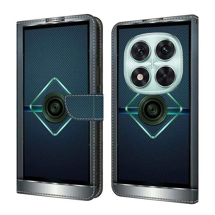 Funda para teléfono de cuero vegano pintado con efecto cristal, For Redmi Note 14 Pro 4G, For Redmi Note 14 4G 163.25mm, For Redmi Note 14 5G, For Redmi Note 14 Pro 5G