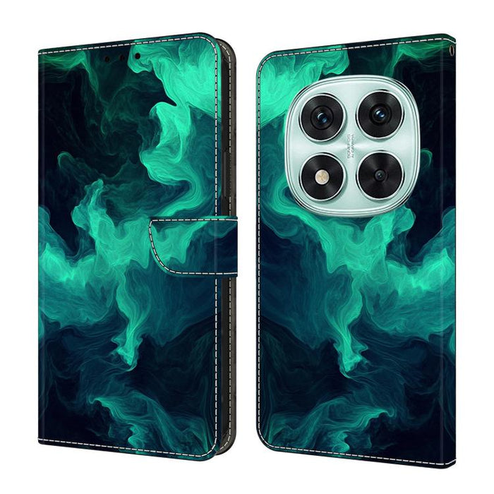 Funda para teléfono de cuero vegano pintado con efecto cristal, For Redmi Note 14 Pro 4G, For Redmi Note 14 4G 163.25mm, For Redmi Note 14 5G, For Redmi Note 14 Pro 5G