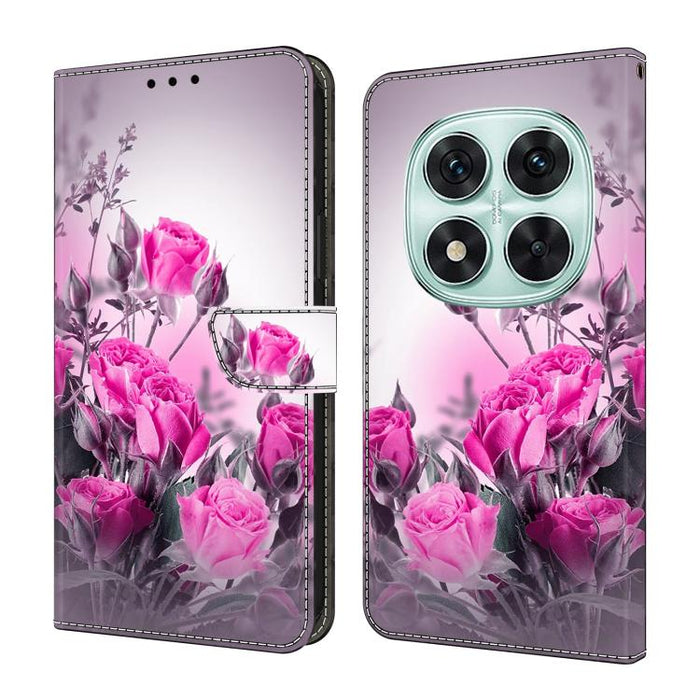 Funda para teléfono de cuero vegano pintado con efecto cristal, For Redmi Note 14 Pro 4G, For Redmi Note 14 4G 163.25mm, For Redmi Note 14 5G, For Redmi Note 14 Pro 5G