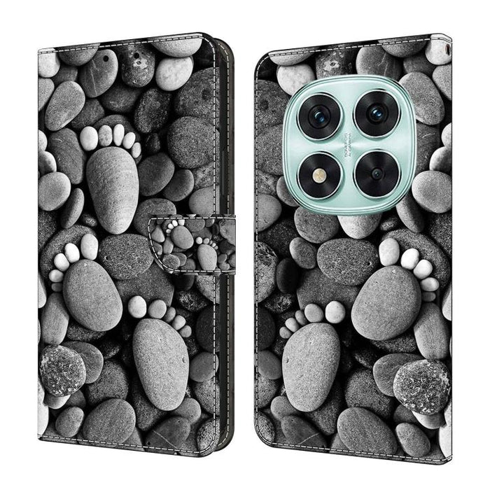 Funda para teléfono de cuero vegano pintado con efecto cristal, For Redmi Note 14 Pro 4G, For Redmi Note 14 4G 163.25mm, For Redmi Note 14 5G, For Redmi Note 14 Pro 5G