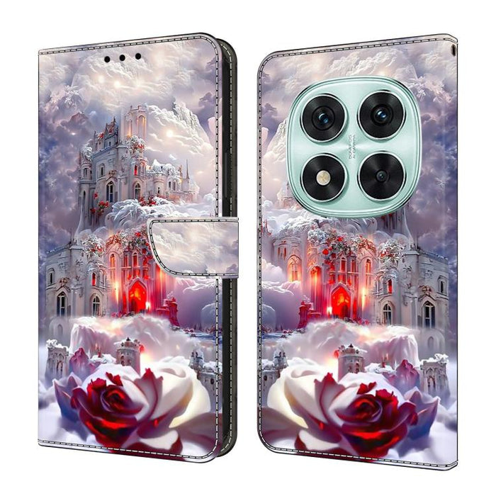 Funda para teléfono de cuero vegano pintado con efecto cristal, For Redmi Note 14 Pro 4G, For Redmi Note 14 4G 163.25mm, For Redmi Note 14 5G, For Redmi Note 14 Pro 5G