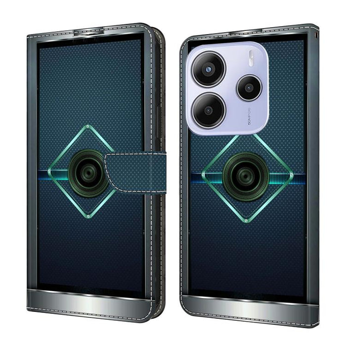 Funda para teléfono de cuero vegano pintado con efecto cristal, For Redmi Note 14 Pro 4G, For Redmi Note 14 4G 163.25mm, For Redmi Note 14 5G, For Redmi Note 14 Pro 5G