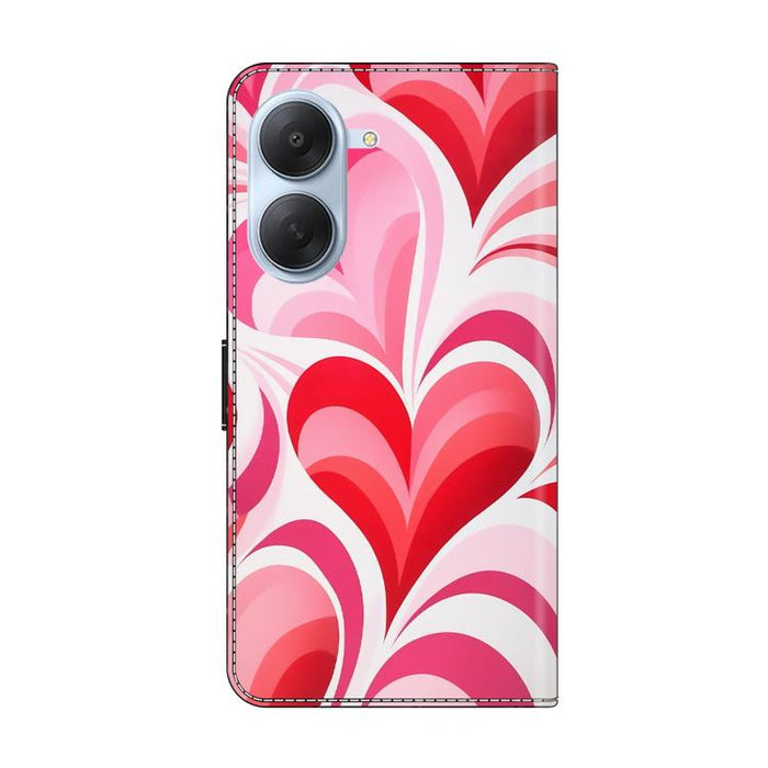 Funda para teléfono de cuero vegano pintado con efecto cristal, For Redmi Note 15 5G / 4G Global 164mm, For Redmi Note 15 Pro 5G Global 163.6mm, For Redmi 15C 5G / 4G EU 173mm, For Redmi 15 5G Global / 4G SEA 169.5mm