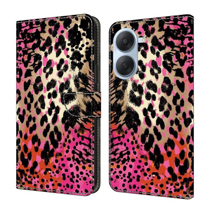 Funda para teléfono de cuero vegano pintado con efecto cristal, For Redmi Note 15 5G / 4G Global 164mm, For Redmi Note 15 Pro 5G Global 163.6mm, For Redmi 15C 5G / 4G EU 173mm, For Redmi 15 5G Global / 4G SEA 169.5mm