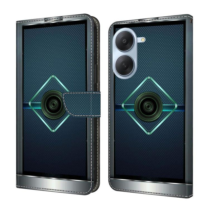 Funda para teléfono de cuero vegano pintado con efecto cristal, For Redmi Note 15 5G / 4G Global 164mm, For Redmi Note 15 Pro 5G Global 163.6mm, For Redmi 15C 5G / 4G EU 173mm, For Redmi 15 5G Global / 4G SEA 169.5mm