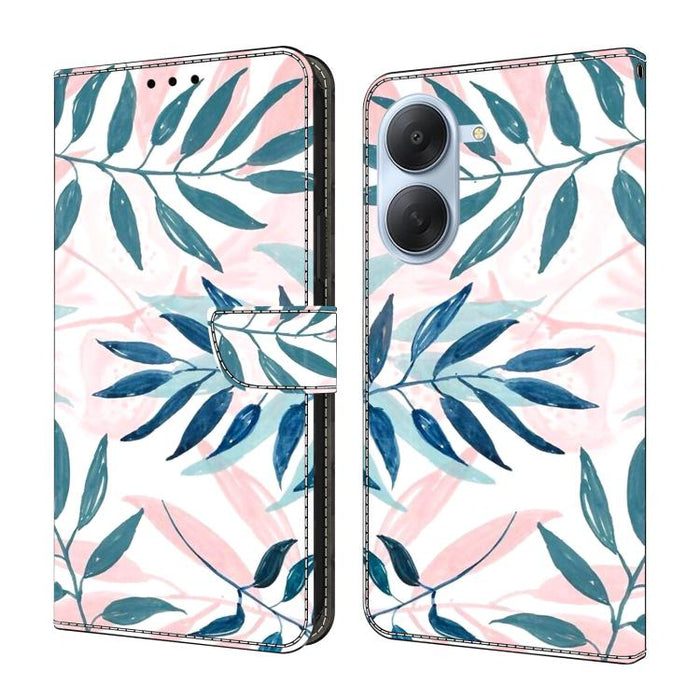Funda para teléfono de cuero vegano pintado con efecto cristal, For Redmi Note 15 5G / 4G Global 164mm, For Redmi Note 15 Pro 5G Global 163.6mm, For Redmi 15C 5G / 4G EU 173mm, For Redmi 15 5G Global / 4G SEA 169.5mm