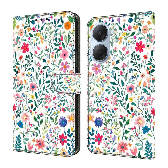 Funda para teléfono de cuero vegano pintado con efecto cristal, For Redmi Note 15 5G / 4G Global 164mm, For Redmi Note 15 Pro 5G Global 163.6mm, For Redmi 15C 5G / 4G EU 173mm, For Redmi 15 5G Global / 4G SEA 169.5mm