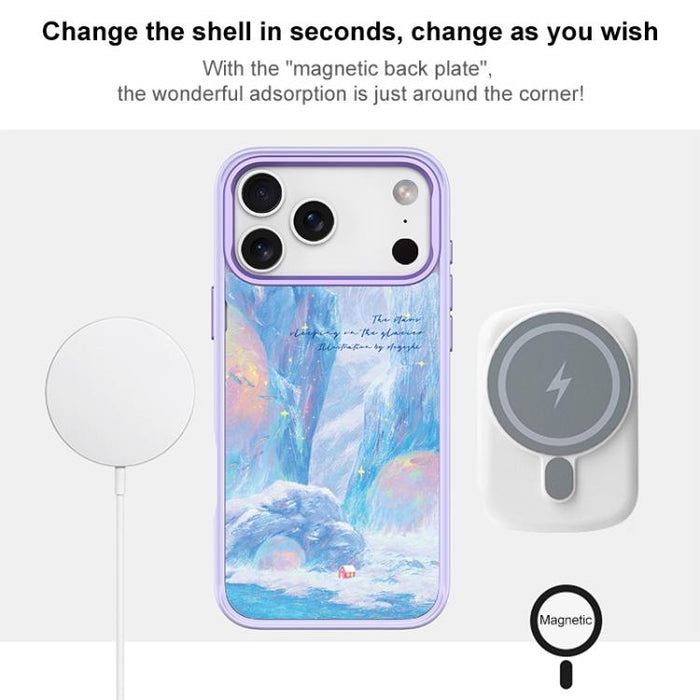 Funda magnética para teléfono con estampado de casa roja glaciar, For iPhone 17 Pro Max, For iPhone 17 Pro, For iPhone 17, For iPhone Air, For iPhone 16 Pro Max, For iPhone 16 Pro, For iPhone 15 Pro Max, For iPhone 15 Pro