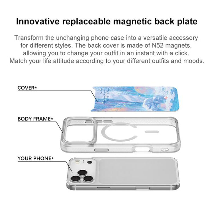 Funda magnética para teléfono con estampado de casa roja glaciar, For iPhone 17 Pro Max, For iPhone 17 Pro, For iPhone 17, For iPhone Air, For iPhone 16 Pro Max, For iPhone 16 Pro, For iPhone 15 Pro Max, For iPhone 15 Pro