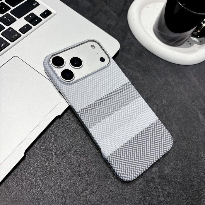 Funda magnética para teléfono de PC con estampado por transferencia de agua, doble cara, tacto suave y rayas., For iPhone 17 Pro Max, For iPhone 17 Pro