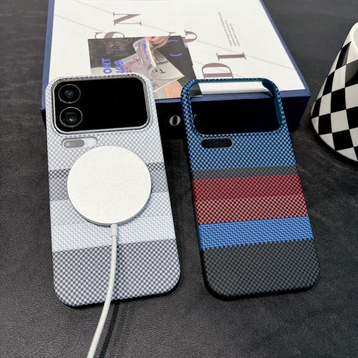 Funda magnética para teléfono de PC con estampado por transferencia de agua, doble cara, tacto suave y rayas., For Xiaomi 17 Pro Max, For Xiaomi 17 Pro