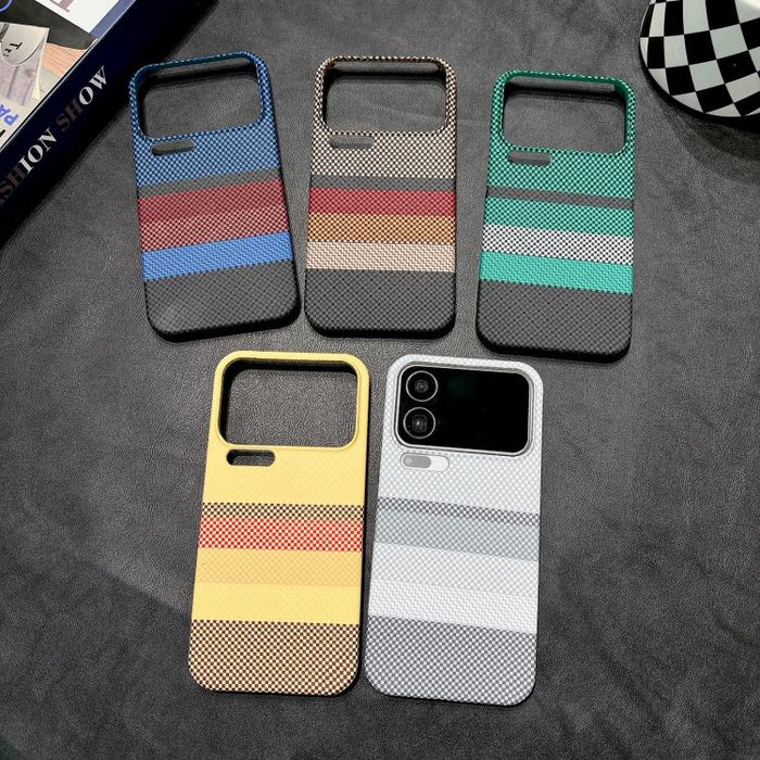 Funda magnética para teléfono de PC con estampado por transferencia de agua, doble cara, tacto suave y rayas., For Xiaomi 17 Pro Max, For Xiaomi 17 Pro