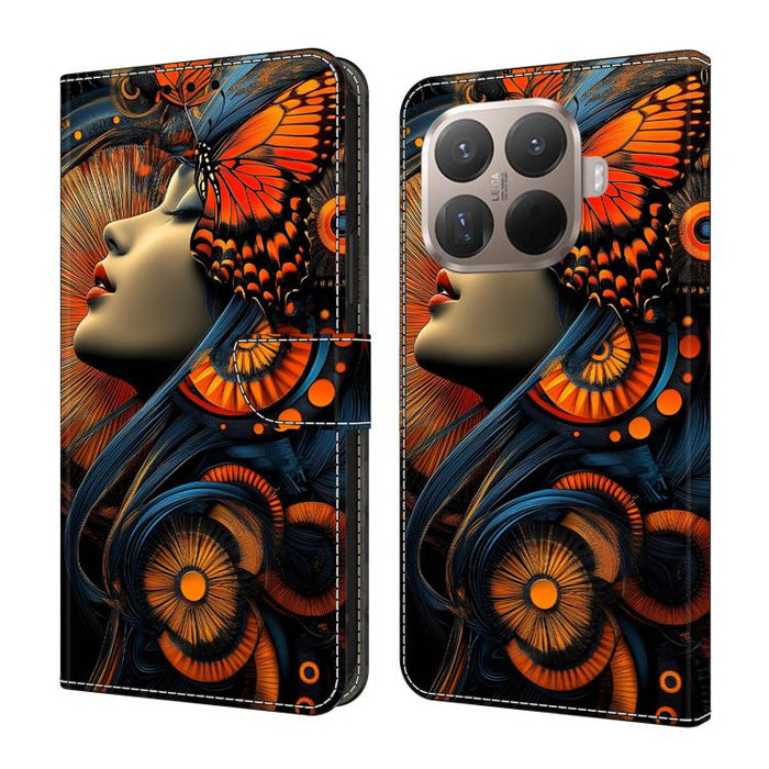 Funda para teléfono de cuero vegano pintado con efecto cristal, For Xiaomi 17 Ultra, For Xiaomi 15T Pro, For Xiaomi 15T, For Xiaomi 14T Pro