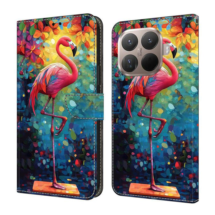 Funda para teléfono de cuero vegano pintado con efecto cristal, For Xiaomi 17 Ultra, For Xiaomi 15T Pro, For Xiaomi 15T, For Xiaomi 14T Pro