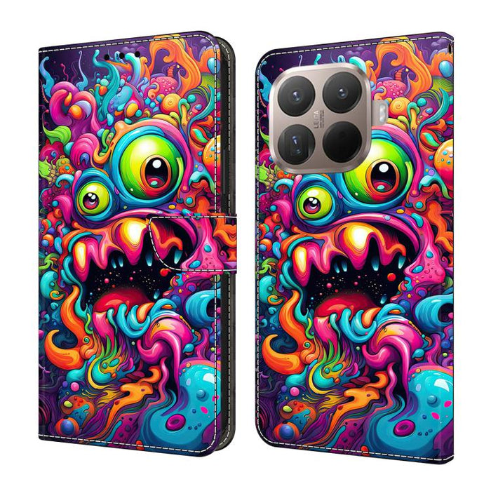 Funda para teléfono de cuero vegano pintado con efecto cristal, For Xiaomi 17 Ultra, For Xiaomi 15T Pro, For Xiaomi 15T, For Xiaomi 14T Pro