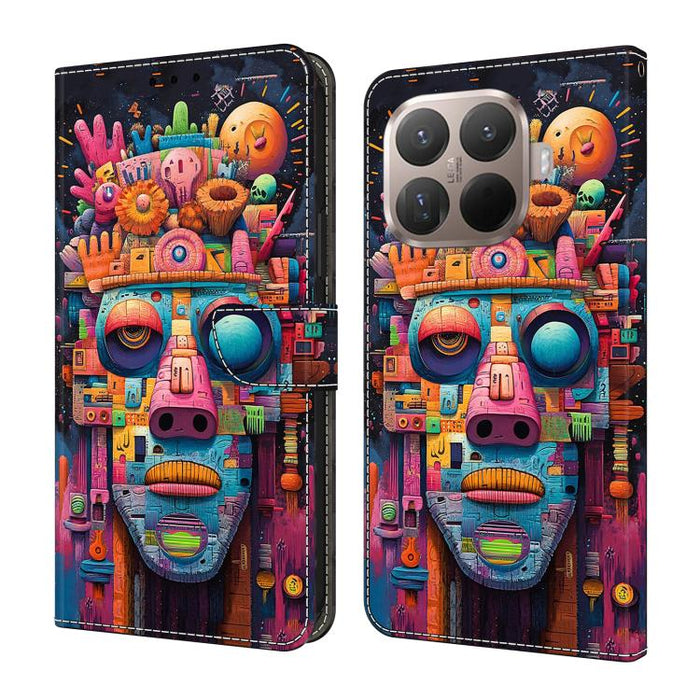 Funda para teléfono de cuero vegano pintado con efecto cristal, For Xiaomi 17 Ultra, For Xiaomi 15T Pro, For Xiaomi 15T, For Xiaomi 14T Pro