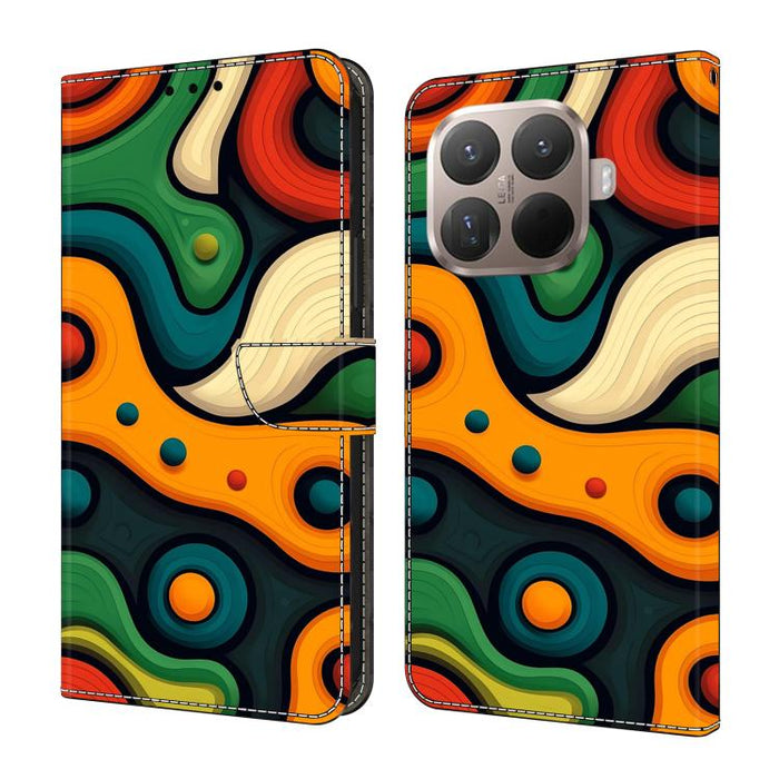 Funda para teléfono de cuero vegano pintado con efecto cristal, For Xiaomi 17 Ultra, For Xiaomi 15T Pro, For Xiaomi 15T, For Xiaomi 14T Pro