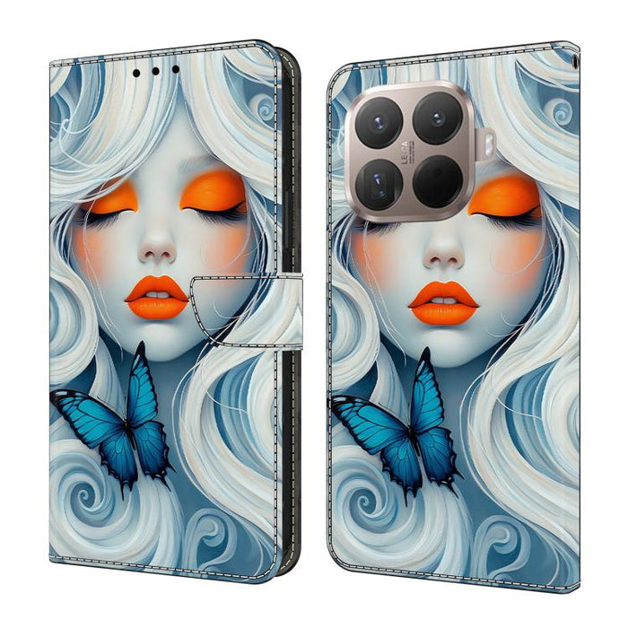 Funda para teléfono de cuero vegano pintado con efecto cristal, For Xiaomi 17 Ultra, For Xiaomi 15T Pro, For Xiaomi 15T, For Xiaomi 14T Pro