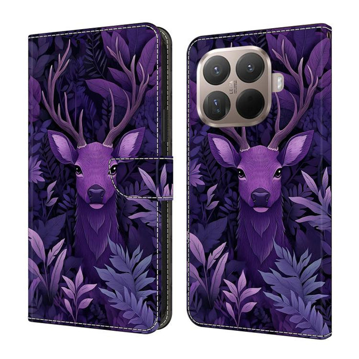 Funda para teléfono de cuero vegano pintado con efecto cristal, For Xiaomi 17 Ultra, For Xiaomi 15T Pro, For Xiaomi 15T, For Xiaomi 14T Pro