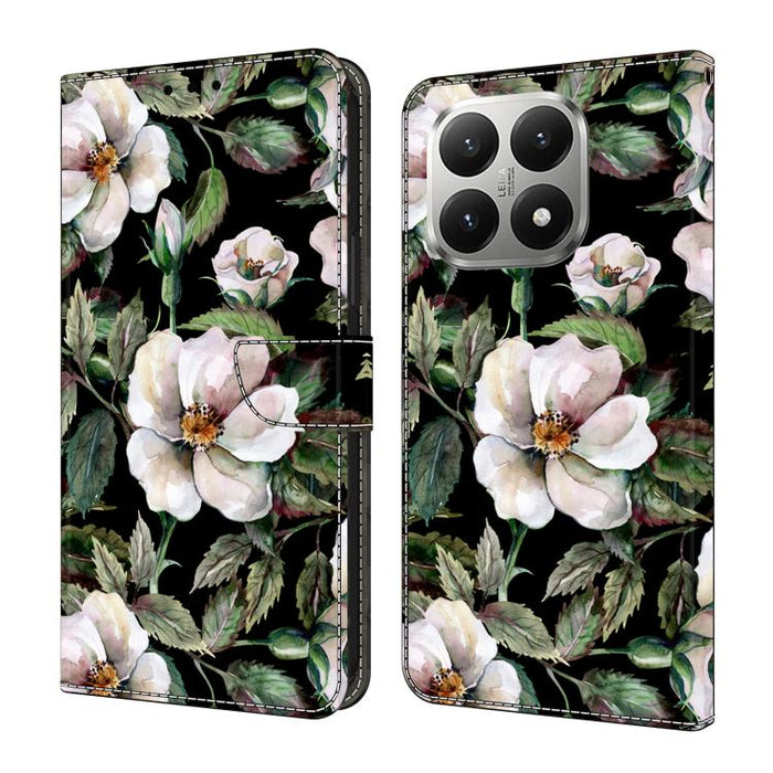 Funda para teléfono de cuero vegano pintado con efecto cristal, For Xiaomi 17 Ultra, For Xiaomi 15T Pro, For Xiaomi 15T, For Xiaomi 14T Pro