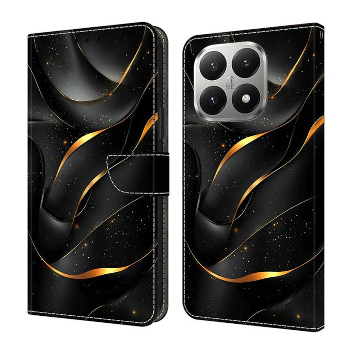 Funda para teléfono de cuero vegano pintado con efecto cristal, For Xiaomi 17 Ultra, For Xiaomi 15T Pro, For Xiaomi 15T, For Xiaomi 14T Pro