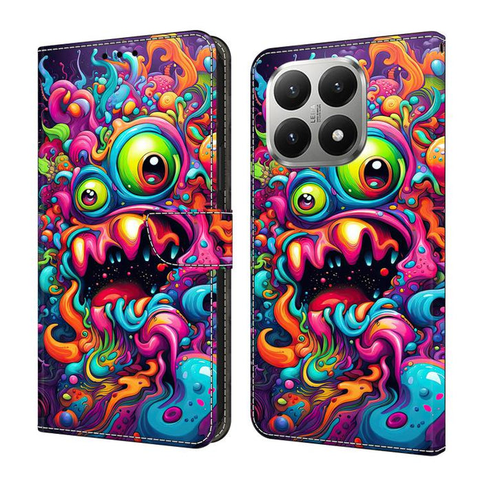 Funda para teléfono de cuero vegano pintado con efecto cristal, For Xiaomi 17 Ultra, For Xiaomi 15T Pro, For Xiaomi 15T, For Xiaomi 14T Pro