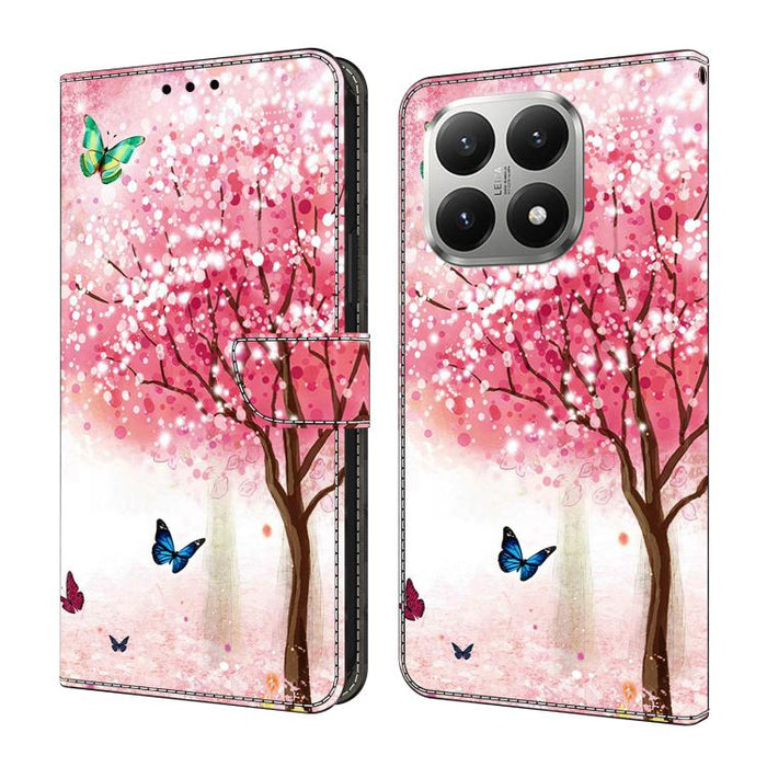 Funda para teléfono de cuero vegano pintado con efecto cristal, For Xiaomi 17 Ultra, For Xiaomi 15T Pro, For Xiaomi 15T, For Xiaomi 14T Pro