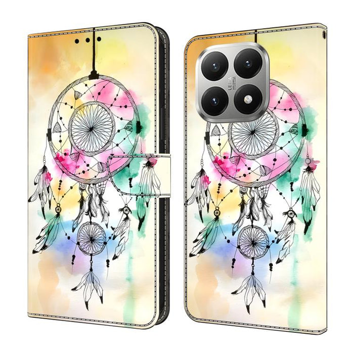 Funda para teléfono de cuero vegano pintado con efecto cristal, For Xiaomi 17 Ultra, For Xiaomi 15T Pro, For Xiaomi 15T, For Xiaomi 14T Pro